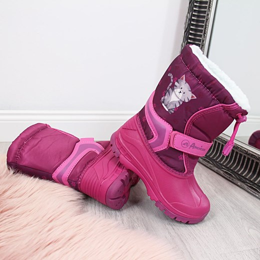 Buty zimowe dziecięce American Club sznurowane śniegowce 