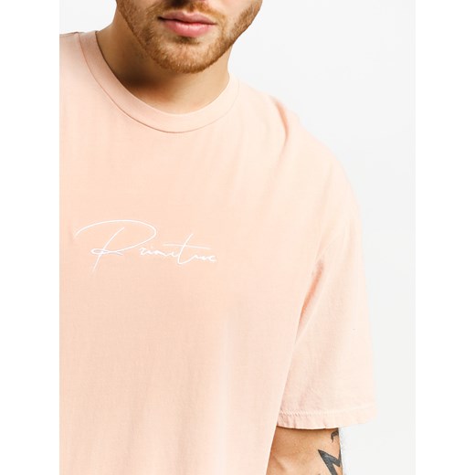 T-shirt męski Primitive różowy bawełniany 