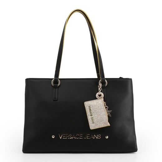 Shopper bag Versace Jeans z breloczkiem średnia 