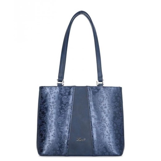 Shopper bag Karen Collection na ramię niebieska 