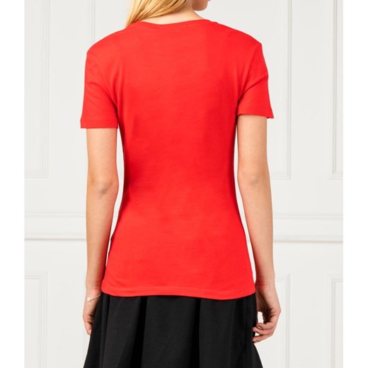 Bluzka damska Calvin Klein z krótkimi rękawami casual z okrągłym dekoltem 