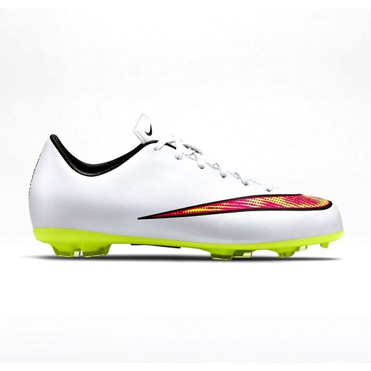 Buty sportowe męskie białe Nike mercurial wiązane z tworzywa sztucznego 