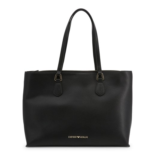 Shopper bag Emporio Armani bez dodatków matowa na ramię 