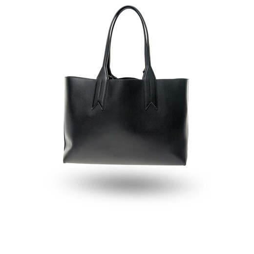 Shopper bag Emporio Armani ze skóry ekologicznej z breloczkiem 