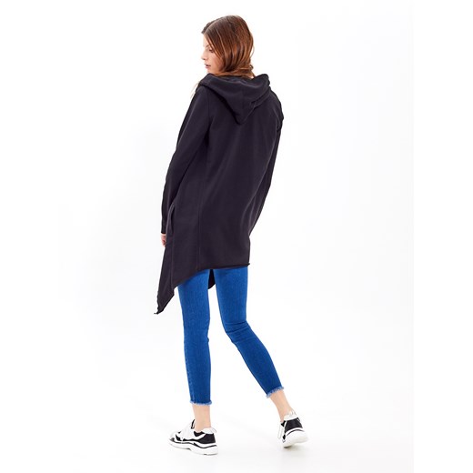 Sweter damski Gate bez wzorów z kapturem