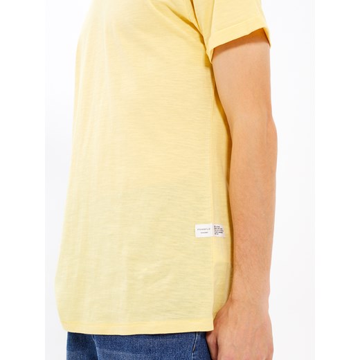 T-shirt męski Gate żółty casualowy 