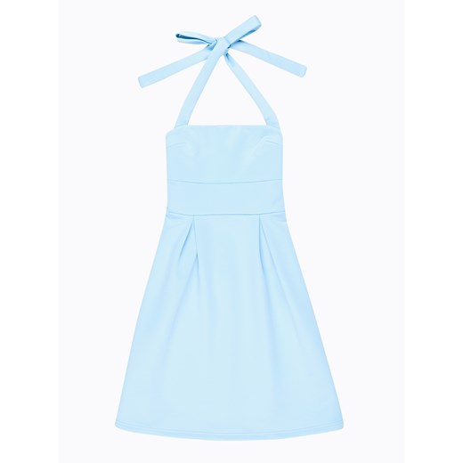 Sukienka Gate na urodziny niebieska z odkrytymi ramionami mini 