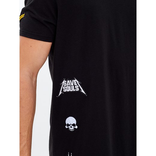 T-shirt męski Gate bez wzorów z krótkim rękawem 