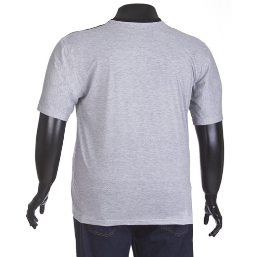 T-shirt męski Bameha szary bawełniany 