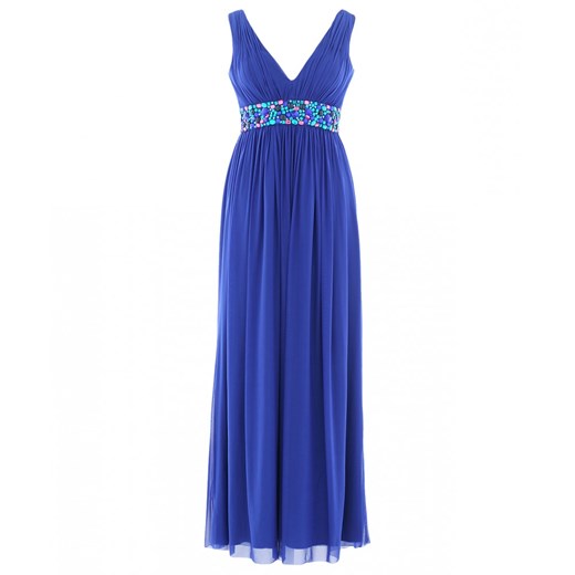 Farrer Dress - 7042 royal blue desperado-london fioletowy aplikacje