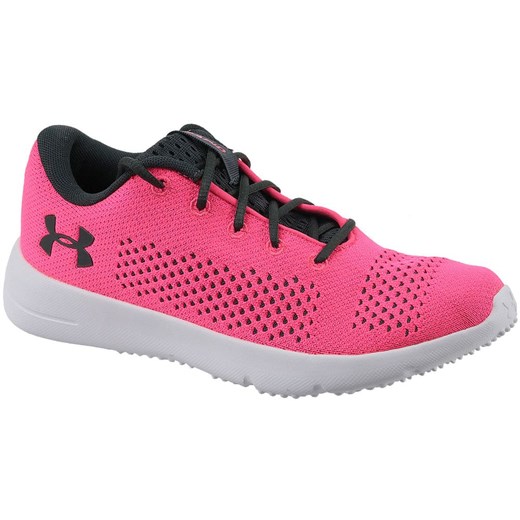 Buty sportowe damskie Under Armour dla biegaczy na koturnie różowe sznurowane 