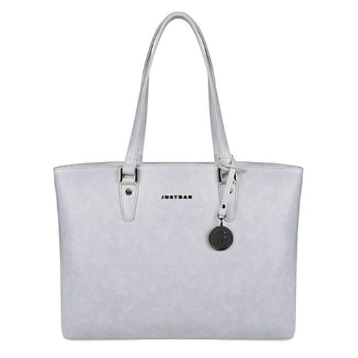 Shopper bag Justbag mieszcząca a5 elegancka z breloczkiem 