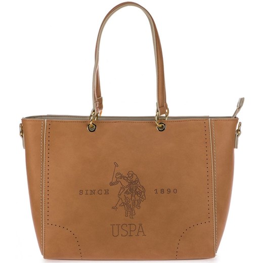 Shopper bag U.S Polo Assn. bez dodatków duża na ramię matowa 