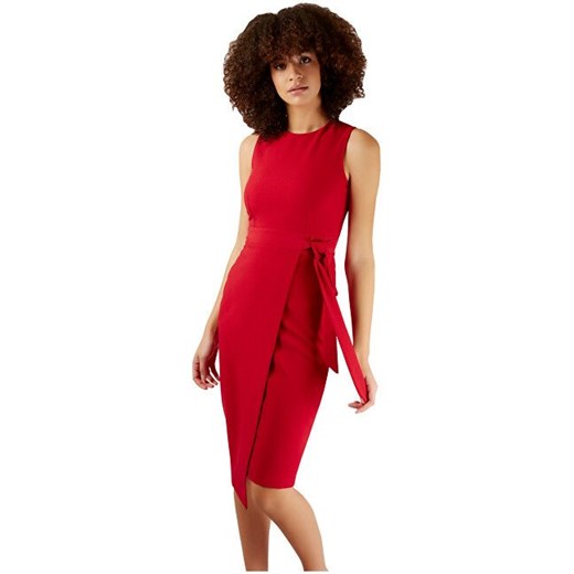 Closet London Kobiety ubierają się w szafie Tie-Back Pencil Dress Red (rozmiar S) , BEZPŁATNY ODBIÓR: WROCŁAW!