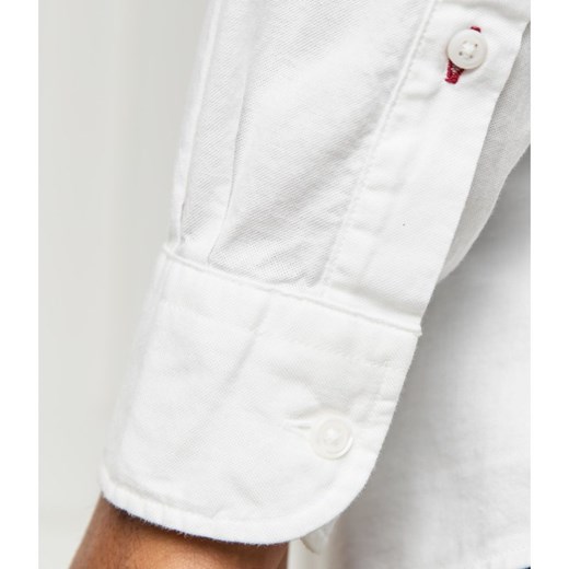Koszula męska Tommy Hilfiger biała z kołnierzykiem button down casual z długim rękawem 