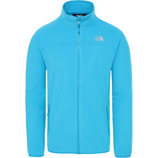 Bluza sportowa The North Face niebieska na wiosnę bez wzorów 