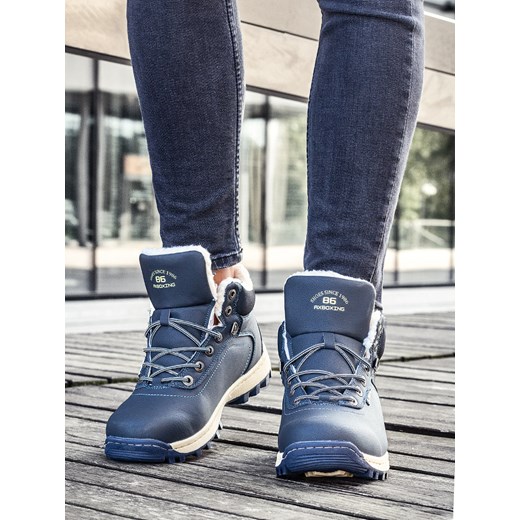 Męskie niebieske buty trapery Arrigo Bello AM97445-1M Escoli  46 promocja  