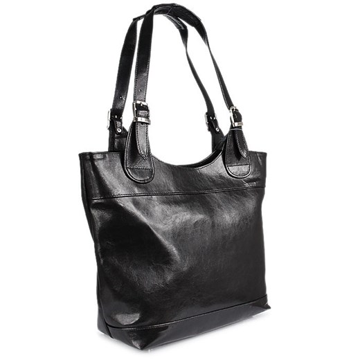 DAN-A T195A czarna torebka skórzana elegancka skorzana-com bialy elegancki