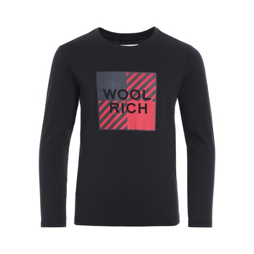 T-shirt chłopięce Woolrich z długimi rękawami z bawełny 