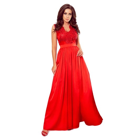 Sukienka czerwona Numoco z elastanu na karnawał 