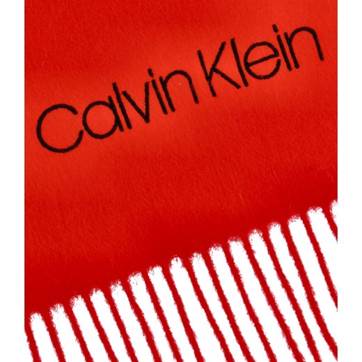 Szalik/chusta czerwony Calvin Klein bez wzorów casual 