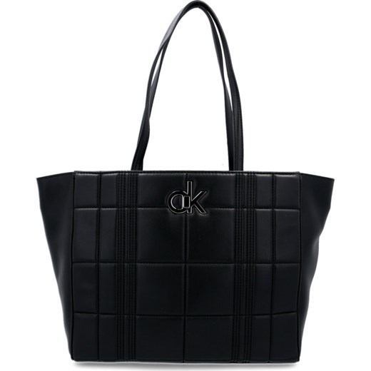 Calvin Klein shopper bag bez dodatków na ramię 