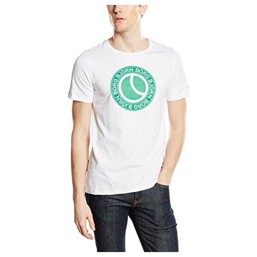 T-shirt Björn Borg TYSON S/S TEE dla mężczyzn, kolor: biały   sprawdź dostępne rozmiary Amazon
