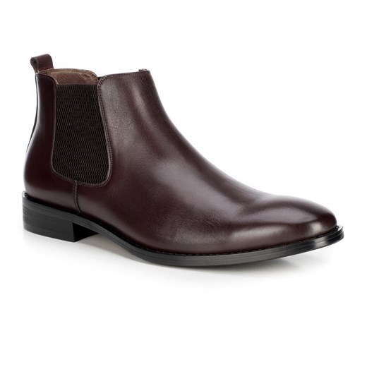 Buty zimowe męskie Wittchen eleganckie ze skóry bez zapięcia