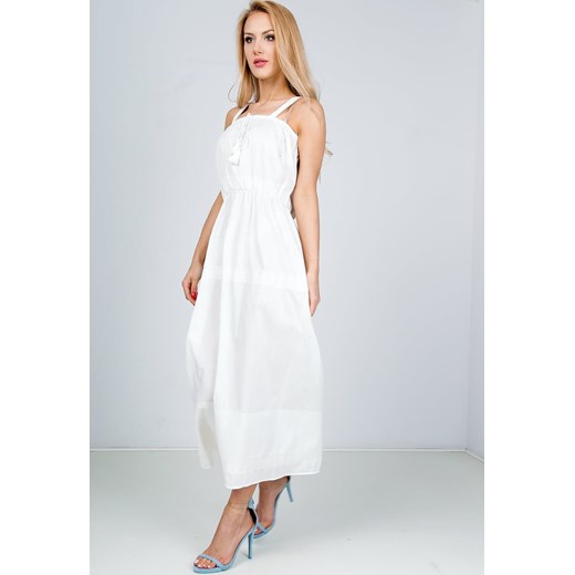 Sukienka biała maxi na ramiączkach 