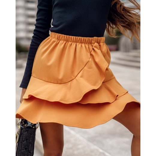 Spódnica pomarańczowy mini w stylu młodzieżowym 