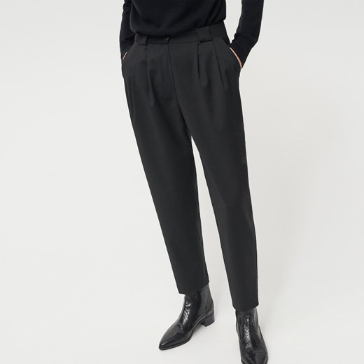 Reserved - Eleganckie spodnie z wełną - Czarny  Reserved 40 