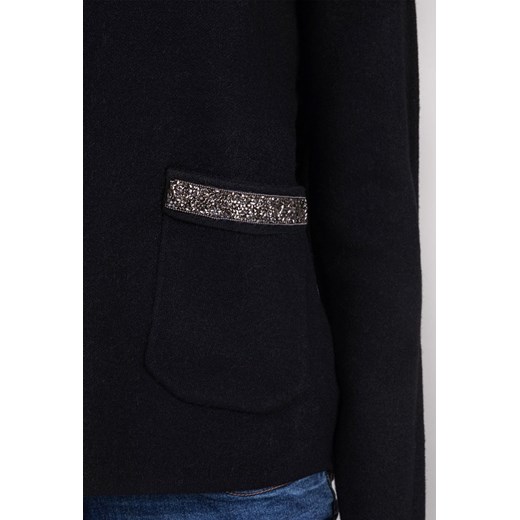 Sweter z połyskującymi aplikacjami przy kieszeniach  Monnari One Size E-Monnari okazja 