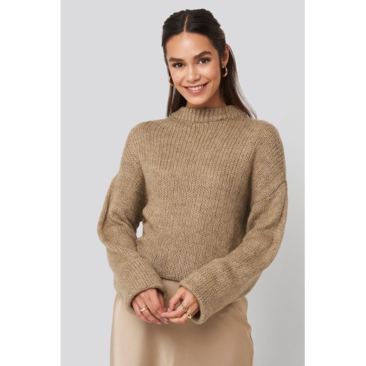 NA-KD Trend sweter damski casual gładki na zimę 