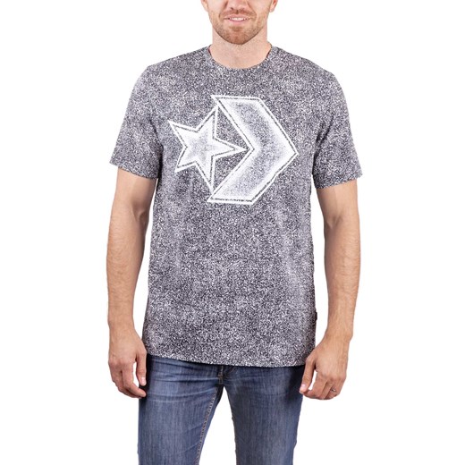 T-shirt męski szary Converse z krótkimi rękawami 