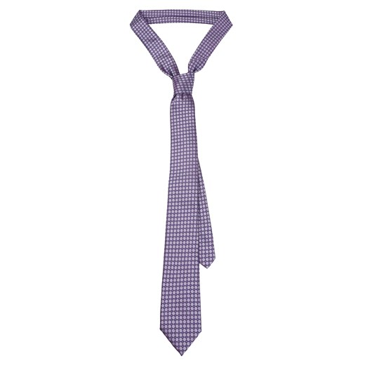 Krawat Fioletowy Wzór Geometryczny Lancerto   