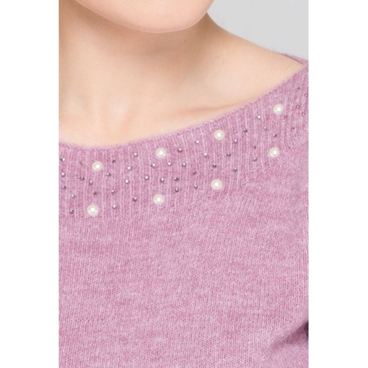 Akrylowy sweter z perełkami  Monnari 2XL promocja E-Monnari 