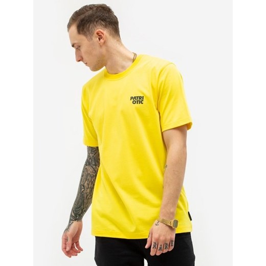 T-shirt męski żółty Patriotic z krótkim rękawem 