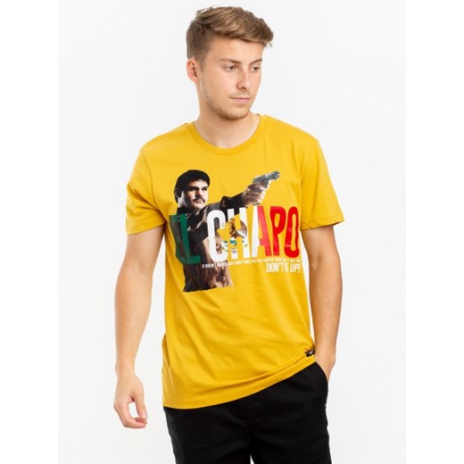 T-shirt męski Plus Eighteen żółty 