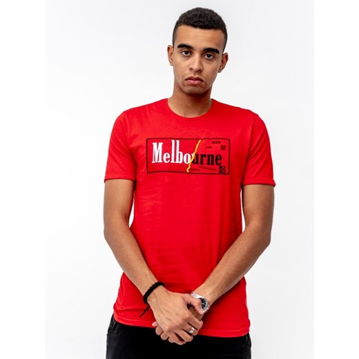 T-shirt męski Breezy z krótkim rękawem czerwony 