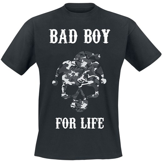 T-shirt męski Bad Boy For Life bawełniany z napisami z krótkimi rękawami 