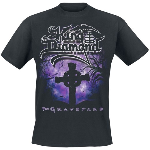 T-shirt męski czarny King Diamond z krótkimi rękawami 