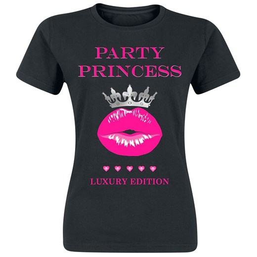 Bluzka damska Party Princess Luxury Edition młodzieżowa z okrągłym dekoltem z krótkimi rękawami 