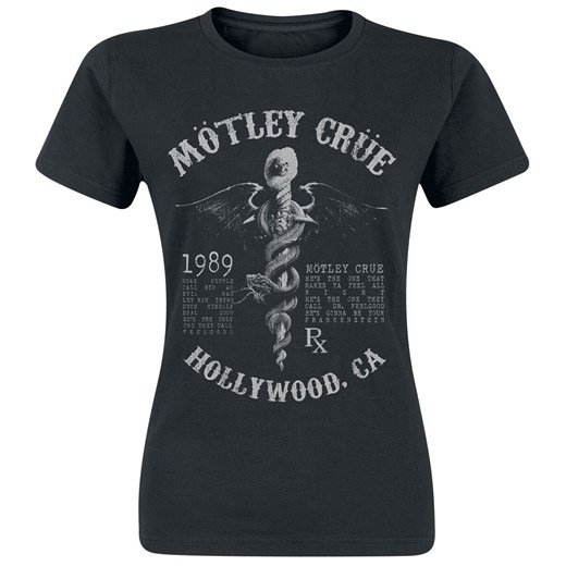 Bluzka damska Mötley Crüe z okrągłym dekoltem z krótkim rękawem z nadrukami 