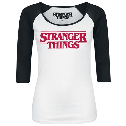 Stranger Things - Logo - Longsleeve - czarny biały