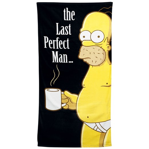 Simpsonowie - The Last Perfect Man - Ręcznik plażowy - czarny