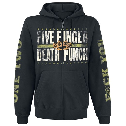 Five Finger Death Punch - Locked &amp; Loaded - Bluza z kapturem rozpinana - czarny