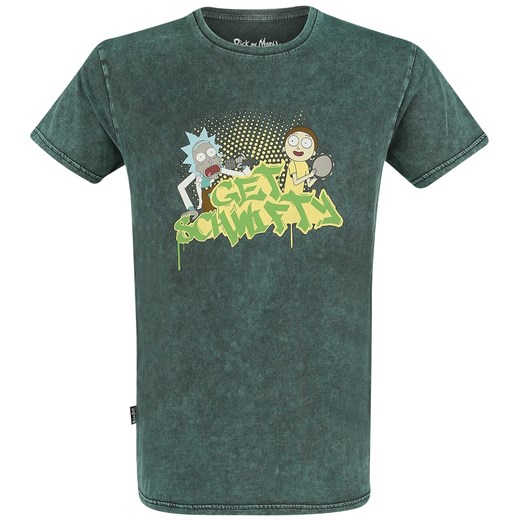 T-shirt męski Rick And Morty zielony z krótkim rękawem w stylu młodzieżowym 