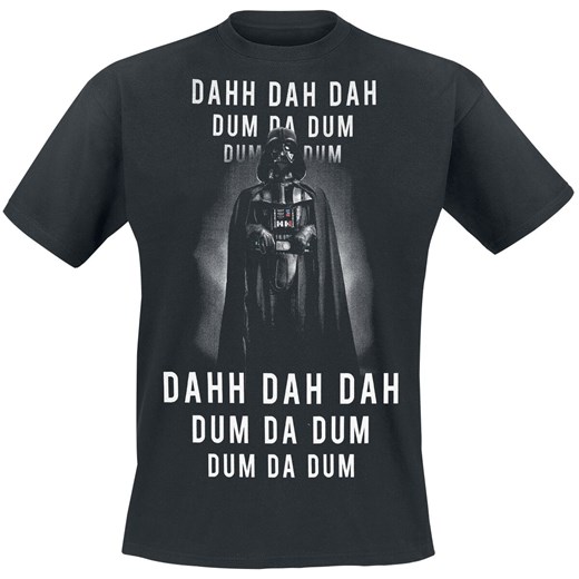 T-shirt męski Star Wars na jesień czarny z krótkimi rękawami 