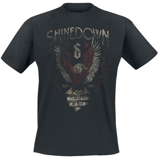 T-shirt męski Shinedown z bawełny z krótkim rękawem młodzieżowy 