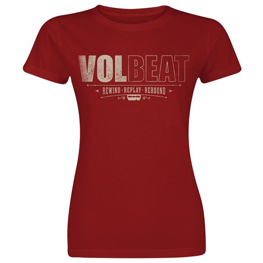Bluzka damska Volbeat bawełniana z okrągłym dekoltem z krótkimi rękawami 